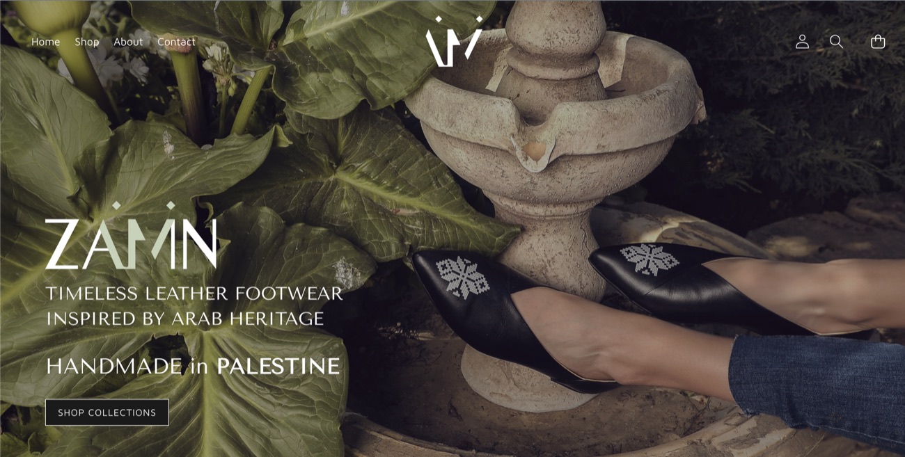 ZAMN handmade leather footwear, brand hero — timeless leather footwear inspired by Arab heritage