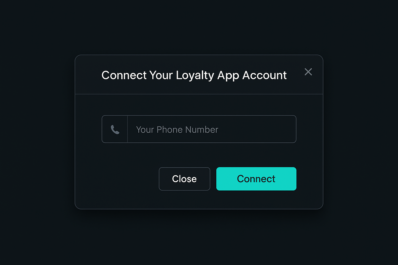 Phone Entry Popup